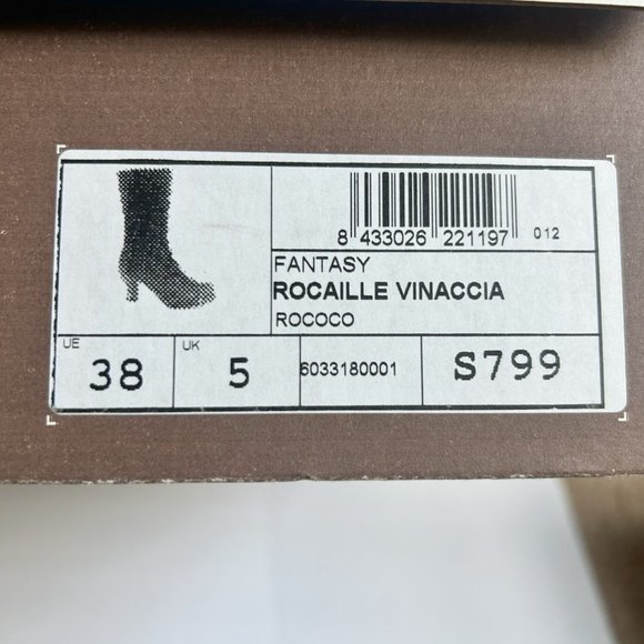 Neosens 38 Boot Red Leather Buttons Rococo Fantasy - Picture 5 of 9